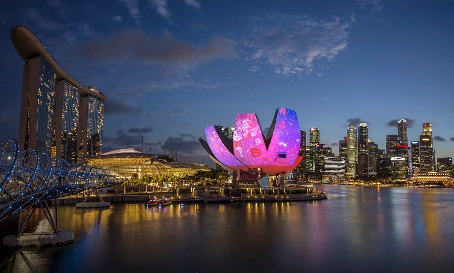 What a Loving and Beautiful World - ArtScience Museum, by teamLab. Image courtesy of i Light Marina Bay 2016.